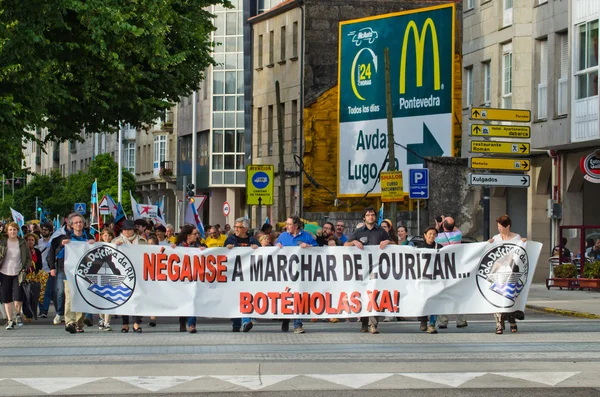 Ecological demonstration in Galicia (Spain) — Stock Photo, Image