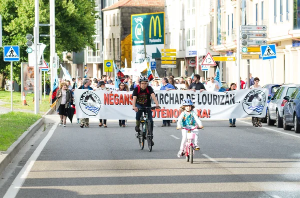 Ekologické demonstrace v Galicii (Španělsko) — Stock fotografie