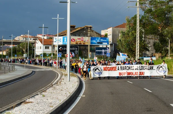 Ekologické demonstrace v Galicii (Španělsko) — Stock fotografie