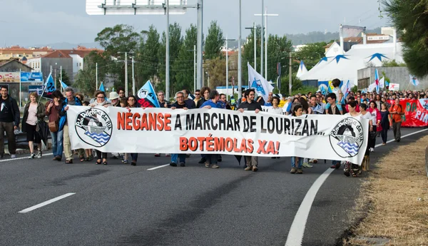 Ekologické demonstrace v Galicii (Španělsko) — Stock fotografie