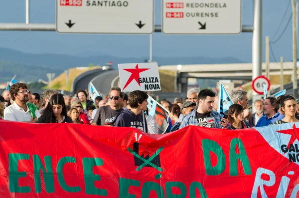 Dimostrazione ecologica in Galizia (Spagna) ) — Foto Stock