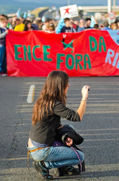 Ecologische demonstratie in Galicië (Spanje) — Stockfoto