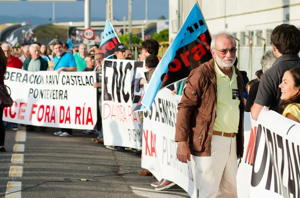 Ekologiska demonstration i Galicien (Spanien) — Stockfoto