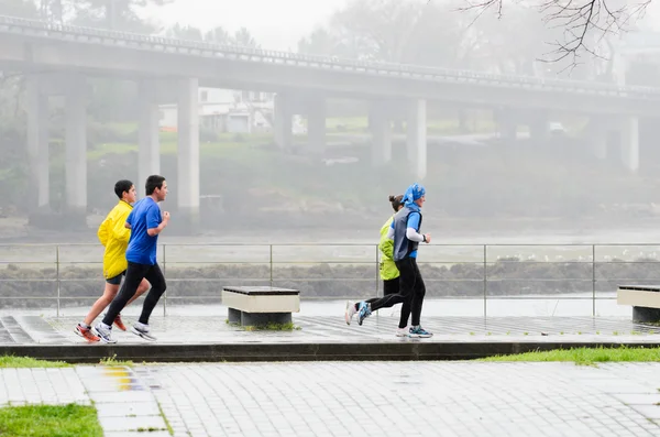 Desporto com chuva — Fotografia de Stock