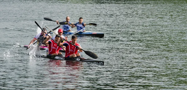 Kanu-Marathon auf dem Fluss Lerez (Spanien)) — Stockfoto