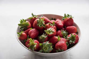 Bir kase dolusu Fragaria, Rosaceae ailesinde yaygın olarak 