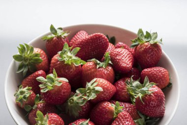 Bir kase dolusu Fragaria, Rosaceae ailesinde yaygın olarak 