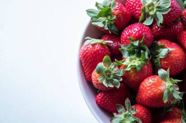 Bir kase dolusu Fragaria, Rosaceae ailesinde yaygın olarak 