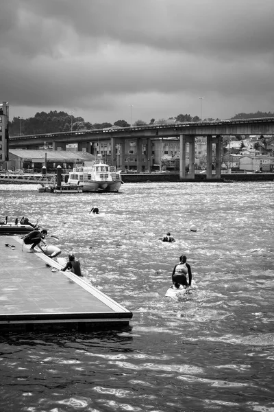 Pontevedra España Marzo 2018 Práctica Piraguista Las Aguas Ría Pontevedra —  Fotos de Stock