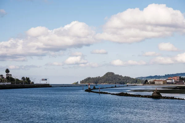 Vista Ría Pontevedra Galicia España Desde Paseo Peatonal Que Bordea —  Fotos de Stock