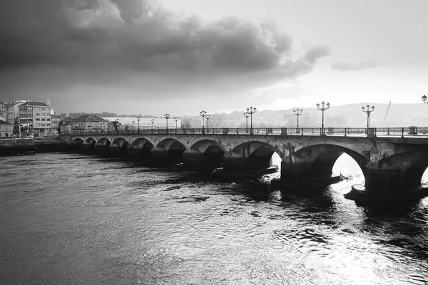 Pontevedra España Abril 2019 Puente Del Burgo Que Cruza Río —  Fotos de Stock