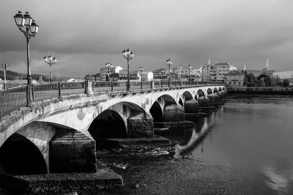 Pontevedra Espanha Abril 2019 Puente Del Burgo Que Atravessa Rio — Fotografia de Stock