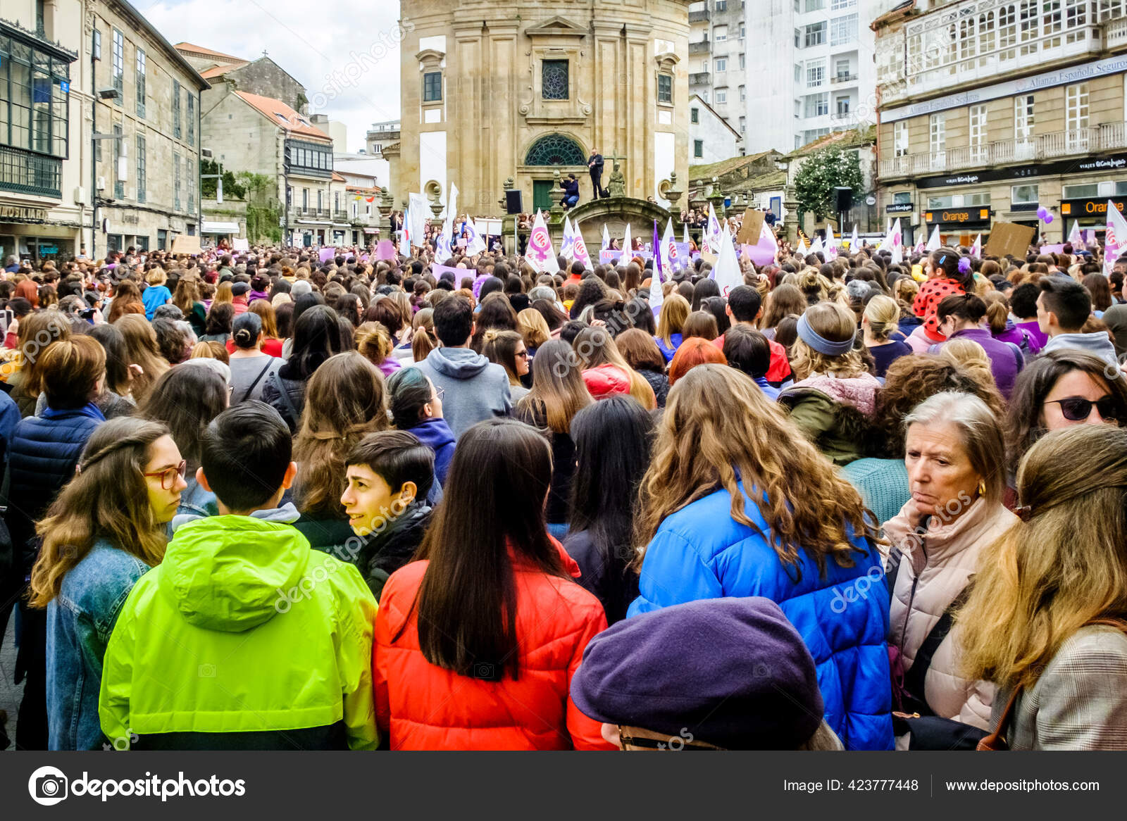 Pontevedra Espanha Marco 2019 Manifestacao Feminista Contra Abuso Defesa Dos Fotografia De Stock Editorial C Mimohe 423777448