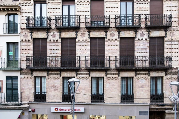 Tudela España Diciembre 2018 Fachada Edificio Parte Histórica Ciudad —  Fotos de Stock