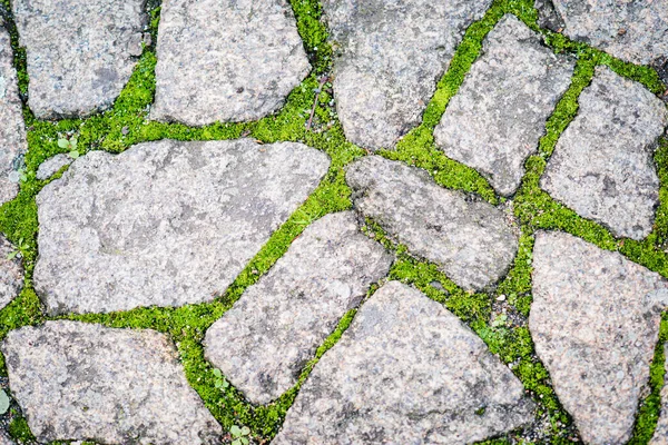 Detail Portugalské Silnice Kousků Žulového Kamene — Stock fotografie