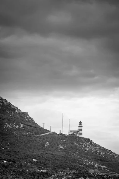 Maják Cabo Silleiro Lighthouse Nachází Mysu Silleiro Bayona Provincie Pontevedra — Stock fotografie