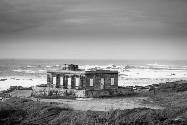 Old Cabo Silleiro Lighthouse นประภาคารท งอย เคป Silleiro Bayona งหว — ภาพถ่ายสต็อก