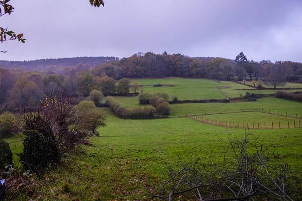 Ländliche Landschaft Landesinneren Von Galicien Spanien Die Besonders Für Die — Stockfoto