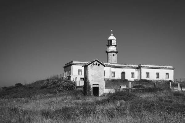 인수아 Punta Insua Lighthouse 라리오 Larinho Larinho Lighthouse 스페인갈리시아 라코루아 — 스톡 사진