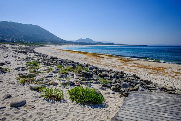 Vista Playa Larinho Cerca Muros Comunidad Autónoma Galicia España —  Fotos de Stock