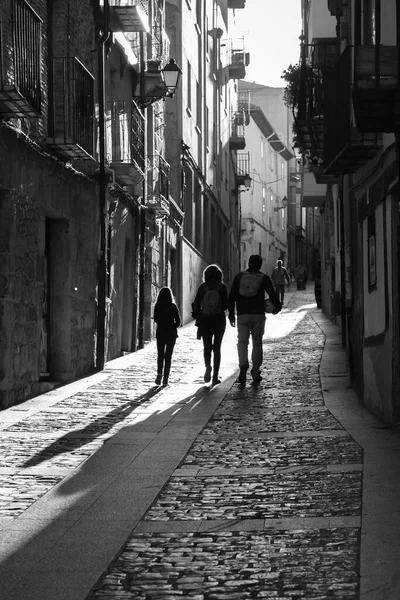 Soria Espanha Setembro 2019 Uma Família Caminha Por Uma Das — Fotografia de Stock