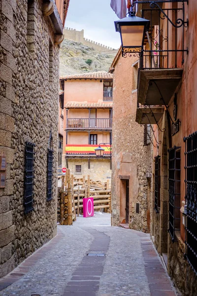 Die Stadt Albarracin Liegt Den Hügeln Der Zentralöstlichen Region Spaniens — Stockfoto