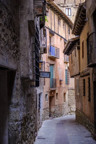 Albarracin Spanien September 2019 Eine Enge Gasse Historischen Teil Des — Stockfoto