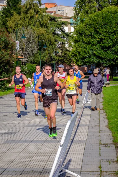 Pontevedra Espanha Outubro 2019 Meia Maratona Popular Realizada Pelas Ruas — Fotografia de Stock