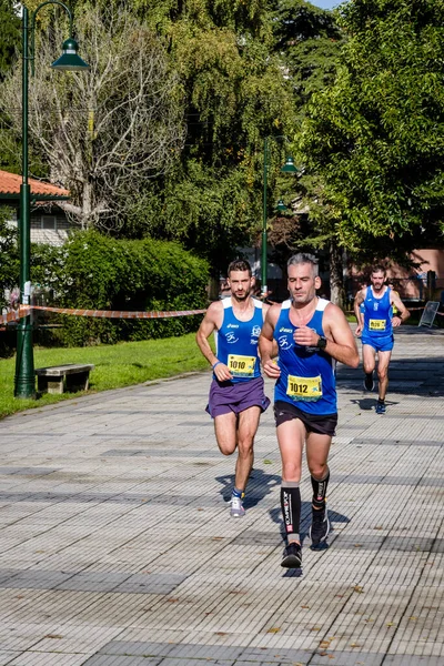 Ποντεβεδρα Ισπανια Οκτωβριου 2019 Ημιμαραθώνιος Λαϊκός Στους Δρόμους Της Πόλης — Φωτογραφία Αρχείου