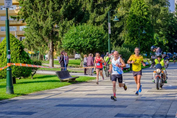 Ποντεβεδρα Ισπανια Οκτωβριου 2019 Ημιμαραθώνιος Λαϊκός Στους Δρόμους Της Πόλης — Φωτογραφία Αρχείου