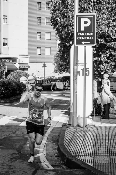 Pontevedra Spain October 2019年10月20日 受欢迎的半马拉松比赛 在城市街道上举行 — 图库照片