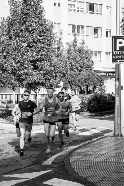 Pontevedra Spanien Oktober 2019 Beliebter Halbmarathon Durch Die Straßen Der — Stockfoto