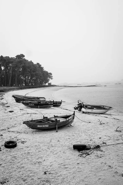 Illa Arousa Espagne Novembre 2019 Petits Bateaux Pêche Échoués Sur — Photo