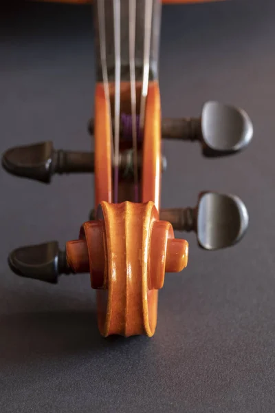 Деталь Віолончелі Натирання Струнного Музичного Інструменту Подібна Матеріалами Конструкцією Скрипки — стокове фото
