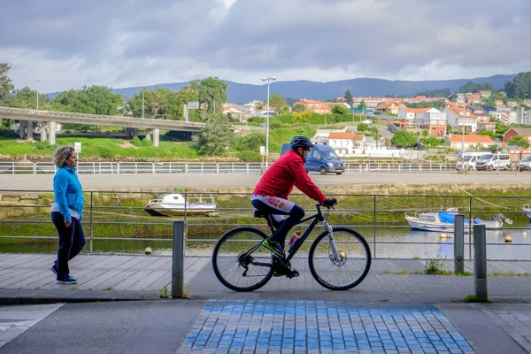 Pontevedra Espanha Maio 2020 Pessoas Caminhando Exercitando Durante Pendemia Causada — Fotografia de Stock