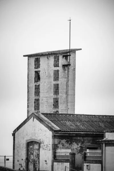 Faro Cabo Corrubedo Situado Península Cabo Corrubedo Parroquia Corrubedo Ribeira — Foto de Stock