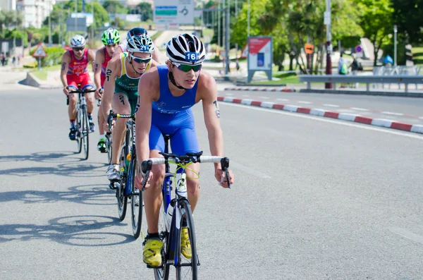 Pontevedra Spanje Mei 2014 Detail Van Deelnemers Aan Duathlon Wereldkampioenschappen — Stockfoto