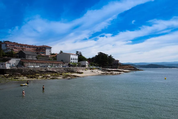 Poio スペイン 2020年8月2日 ガリシア南部の河口の一つであるリアス バイシャスのガリシア海岸の詳細 — ストック写真