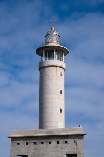 Punta Nariga Vuurtoren Malpica Bergantinos Provincie Coruna Galicië Spanje Gebouwd — Stockfoto