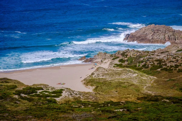 Pequeña Playa Costa Norte Galicia Cerca Del Cabo Vilán España —  Fotos de Stock