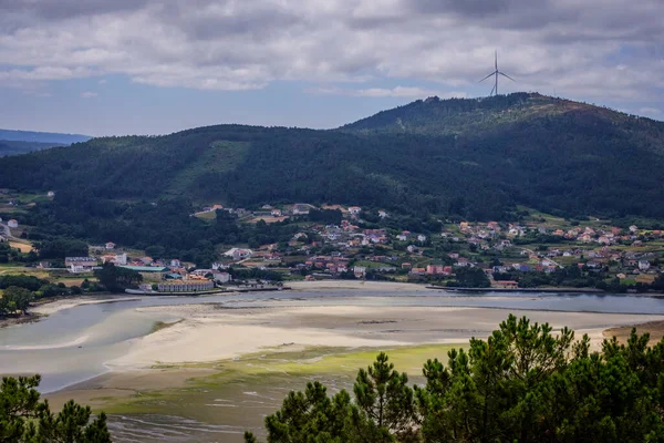 Vista Ponteceso Galicia España Desde Mirador Del Monte Branco —  Fotos de Stock