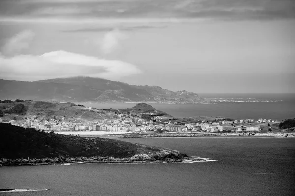 Vista Ponteceso Galicia España Desde Mirador Del Monte Branco —  Fotos de Stock