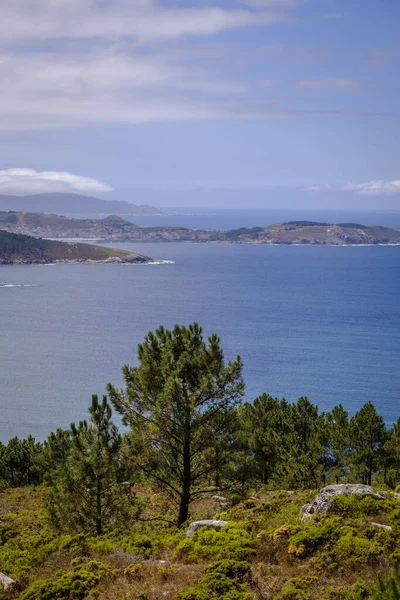 Uitzicht Ponteceso Galicië Spanje Vanuit Het Standpunt Van Monte Branco — Stockfoto