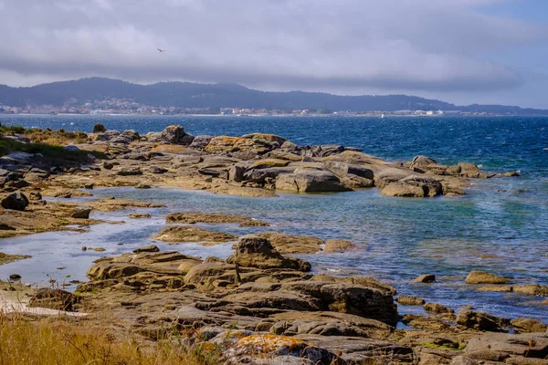 Natuurpark Punta Carreiron Het Eiland Arosa Galicië Spanje Een Bevoorrechte — Stockfoto