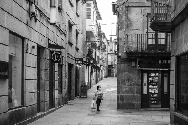 Pontevedra Spagna Novembre 2020 Una Delle Strade Del Centro Storico — Foto Stock