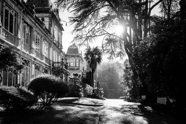 Main Facade Lourizan Palace Manor House Located Herbalonga Area Pontevedra — Stock Photo, Image