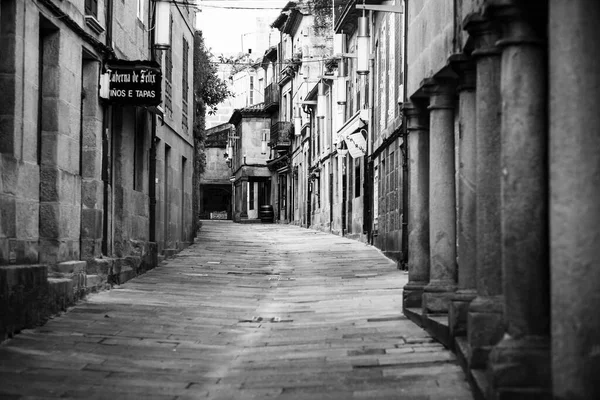 Pontevedra España Febrero 2021 Arquitectura Tradicional Construida Granito Casco Antiguo —  Fotos de Stock