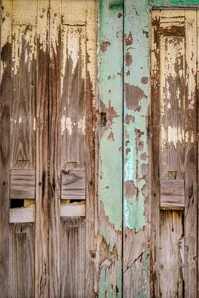 Porte Cassée Très Détériorée Par Temps Une Maison Abandonnée — Photo