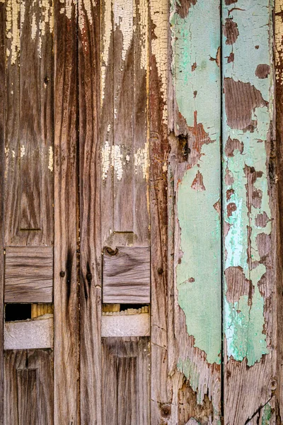 Porte Cassée Très Détériorée Par Temps Une Maison Abandonnée — Photo