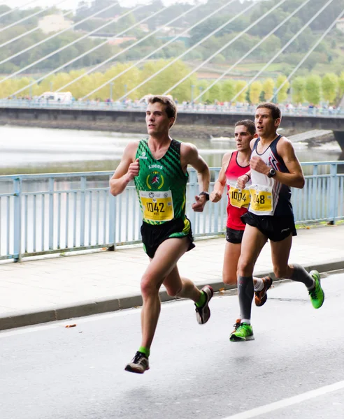 Detalhe dos participantes da Meia Maratona XVII em Pontevedra — Fotografia de Stock